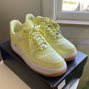 Bright yellow Nike Air Force 1s